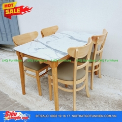 Bộ bàn 1m2 giả đá 4 ghế Panda – Sang trọng, êm ái, dễ vệ sinh