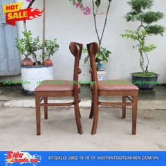 Bàn Chụm 60cm + 2 Ghế Panda Nệm – Tự Nhiên & Walnut – Giá sốc chỉ 1.200.000đ