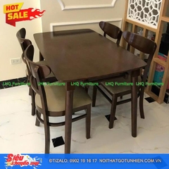 Bộ bàn 1m2 – 4 ghế Panda: Sang trọng, tiện nghi – Đủ 3 màu nâu óc chó, tự nhiên, trắng