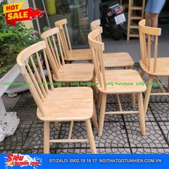 Bộ bàn ăn 6 ghế 7 nan – Bàn chân tròn 80x1m6x75cm – Giá chỉ 3.920.000đ tại LHQ Furniture