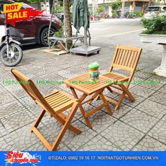 Bộ Cafe Mini Xếp Gọn – Bàn 40x40x40cm Kết Cấu Chắc Chắn Sử Dụng Bền Đa Năng