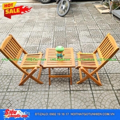 Bộ Cafe Mini Xếp Gọn – Bàn 40x40x40cm Kết Cấu Chắc Chắn Sử Dụng Bền Đa Năng