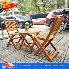 Bộ Cafe Mini Xếp Gọn – Bàn 40x40x40cm Kết Cấu Chắc Chắn Sử Dụng Bền Đa Năng