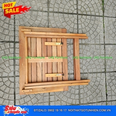 Bàn Cafe Xếp Gọn Gỗ Tràm Tự Nhiên 40x40x40cm – Chắc Chắn, Bền Đẹp, Giá Rẻ Tại Nội Thất LHQ