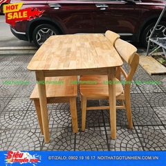 Bộ bàn ăn 1m2 1 ghế bench 2 ghế Mango mặt gỗ – Kết hợp độc đáo, tiết kiệm diện tích
