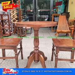 Bộ Bàn Ghế Cafe Gỗ Tự Nhiên – Giá Ưu Đãi 1.500.000đ Tại LHQ