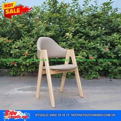 Bộ bàn ăn 4 ghế chữ A bàn vuông 80cm – Gỗ tự nhiên, thiết kế độc đáo cho không gian nhỏ