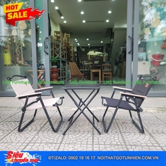 Bộ Bàn Chữ Nhật 40x60x50cm + 2 Ghế Camping – Giá Rẻ, Gọn Nhẹ, Bền Đẹp