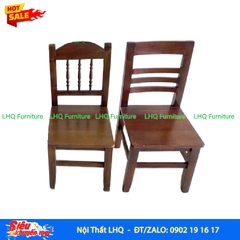 Ghế Gỗ Thấp Có Lưng Tựa – Cao 35cm, 3 Thanh Nhỏ 1 Thanh Lớn, Đơn Giản Mà Chắc