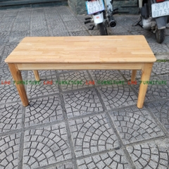 Bộ bàn ăn 2 ghế song tiện 1 ghế bench – Bàn 1m2 gỗ cao su tự nhiên – Nội Thất LHQ