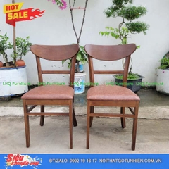 Bộ bàn 4 ghế Panda bàn 2 tầng tròn 60cm – Màu tự nhiên và walnut