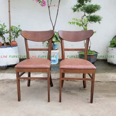 Ghế Bàn Ăn, Ghế Cafe Panda Mặt Nệm - Gỗ Cao Su Chất Lượng Cao