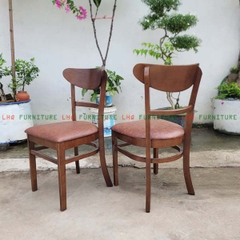 Ghế Bàn Ăn, Ghế Cafe Panda Mặt Nệm - Gỗ Cao Su Chất Lượng Cao