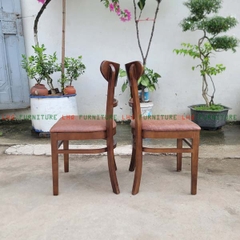 Ghế Bàn Ăn, Ghế Cafe Panda Mặt Nệm - Gỗ Cao Su Chất Lượng Cao