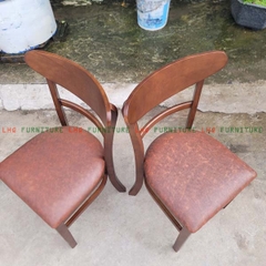 Ghế Bàn Ăn, Ghế Cafe Panda Mặt Nệm - Gỗ Cao Su Chất Lượng Cao
