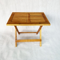 Bàn cafe xếp gọn, Gỗ tràm tự nhiên, Mặt 40x60, Bán chạy 2024
