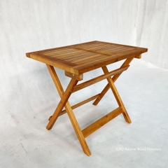 Bàn cafe xếp gọn, Gỗ tràm tự nhiên, Mặt 40x60, Bán chạy 2024