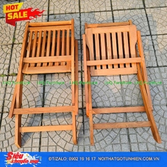 Bộ Bàn Ghế Cafe Xếp Gọn Xuất Khẩu – Gỗ Bạch Đàn Bàn 60x60x73 Ghế Có Cổ