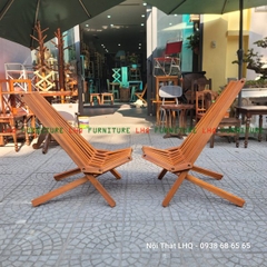 Ghế ngồi thư giãn LHQ - Ghế câu, ghế tổ ong xếp gọn, gỗ tràm tự nhiên, lưng ghế dài ngồi thoải mái, giá rẻ bất ngờ