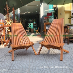 Ghế ngồi thư giãn LHQ - Ghế câu, ghế tổ ong xếp gọn, gỗ tràm tự nhiên, lưng ghế dài ngồi thoải mái, giá rẻ bất ngờ