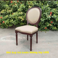 Ghế Nhà Hoàng Louis, Không tay vịn, Gỗ tự nhiên, Bảo hành kết cấu