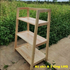 Kệ gỗ chữ A 3 tầng, Thiết kế đẹp, Kết cấu chắc, Bảo hành mọt