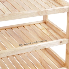 Kệ giày dép 3 tầng rộng 62cm, gỗ cao su, tháo ráp. hoàn thiện kỹ