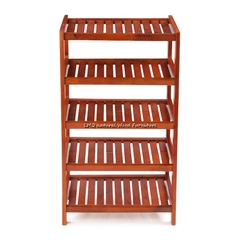 Kệ để giày dép, Cao 5 tầng rộng 45cm, Gỗ tự nhiên, Bảo hành mọt
