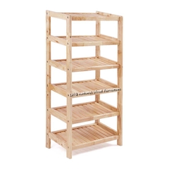 Kệ dép 6 tầng rộng 45cm, Gỗ tự nhiên, Hoàn thiện kỹ, Giá rẻ