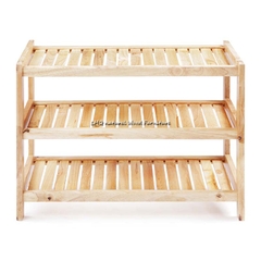 Kệ giày dép 3 tầng rộng 62cm, gỗ cao su, tháo ráp. hoàn thiện kỹ