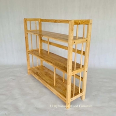 Kệ sách 3 Tầng 1M, Gỗ cao su, Tháo ráp nhanh, Bảo hành mọt