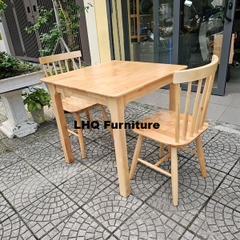 Bộ Bàn Ăn 2 Ghế Song Tiện – Bàn Chân Tròn/Vuông 80x80x75cm – Mua Lẻ Bàn Hoặc Ghế Tại LHQ