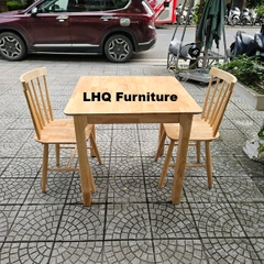 Bộ Bàn Ăn 2 Ghế Song Tiện – Bàn Chân Tròn/Vuông 80x80x75cm – Mua Lẻ Bàn Hoặc Ghế Tại LHQ