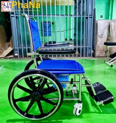Ghế vệ sinh inox có bánh xe  (Mẫu mới bánh xe lớn)- PN64.16