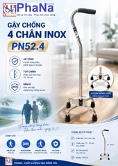 PN52.4 - Gậy Chống Có 4 Chân - INOX - Đi Lại Thuận Tiên Hơn