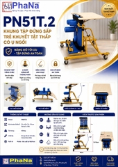 PN51T.2 Khung tập đứng sấp trẻ khuyết tật thấp có ụ ngồi