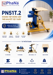 PN51T.2 Khung tập đứng sấp trẻ khuyết tật thấp có ụ ngồi