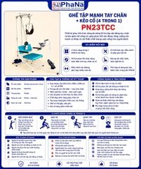 PN23TCC - Ghế tập mạnh tay chân + kéo cổ