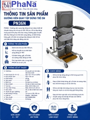 PN36N - Giường xiên quay tập đứng trẻ em