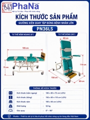 PN36LS - Giường xiên quay tập đứng bệnh nhân lớn