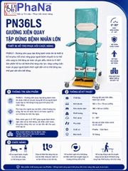 PN36LS - Giường xiên quay tập đứng bệnh nhân lớn