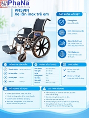 PN59IN - Xe lăn inox trẻ em