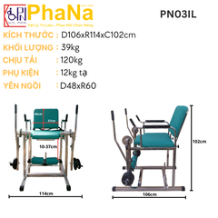 PN03IL - Ghế tập cơ đùi (lớn, inox)