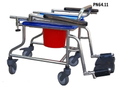 PN64.11 - Ghế vệ sinh inox có bánh xe mẫu 2