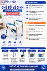 GHẾ BỘ VỆ SINH (Không có bánh xe) - MN-GBVS668