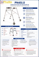 PN45I.0 - Khung tập đi inox cho trẻ em mẫu 1
