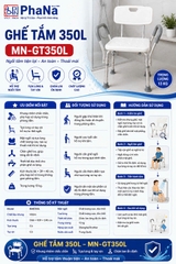 Ghế Tắm Khung Nhôm Tựa Lưng 350L - MN-GT350L
