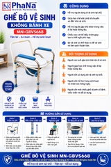 GHẾ BỘ VỆ SINH (Không có bánh xe) - MN-GBVS668