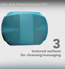 Máy rửa mặt và massage body Silicone kháng khuẩn công nghệ siêu âm HoMedics BDY-300BL