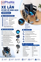 XE LĂN CÓ BÔ VỆ SINH 4624 (Có vành câm - Bô rút) -BME4624 -